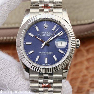 Giới thiệu đồng hồ Rolex Datejust 36 blue dial 116200 Replica 1:1