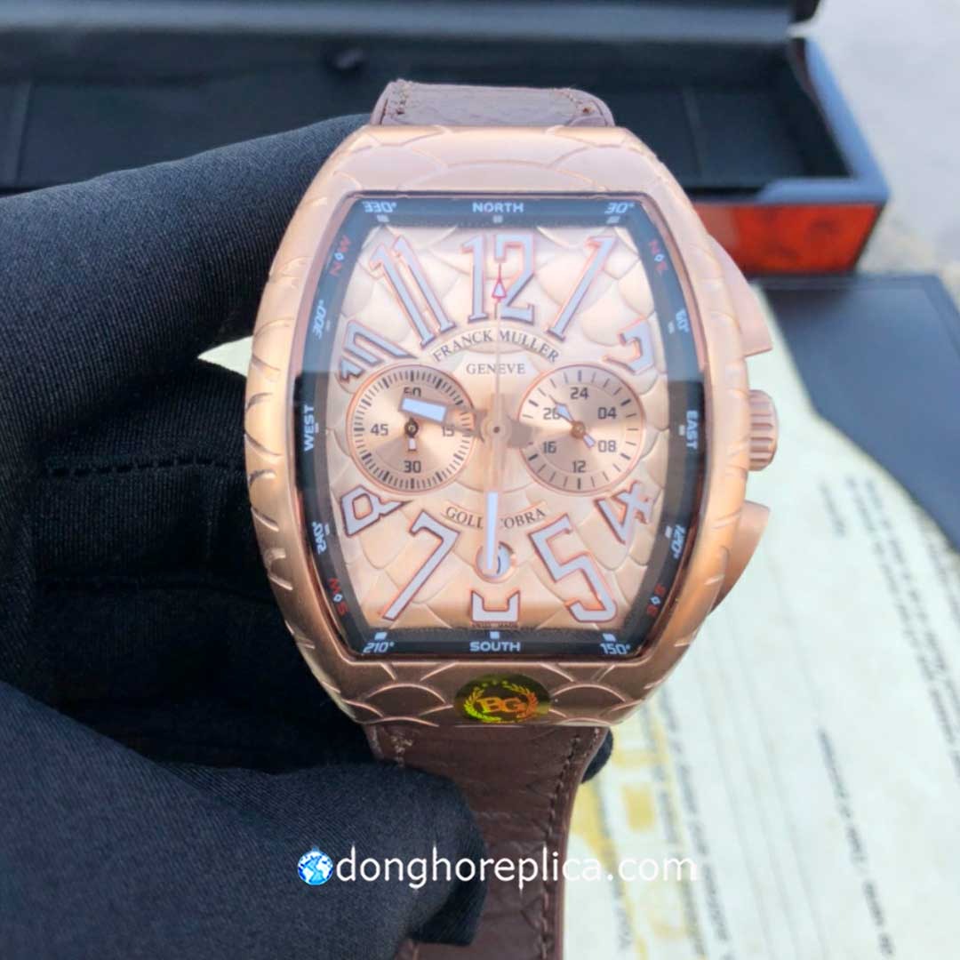 Đồng Hồ Franck Muller Vanguard Gold Cobra Chronograph Replica