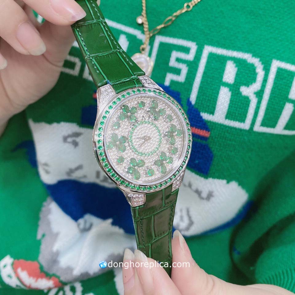 Đồng Hồ Nữ Graff Butterfly Diamond On Emerald Dial Green Super Fake