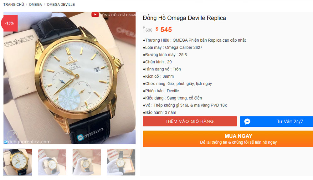 Trọn bộ sản phẩm đồng hồ Omega nam Replica 1:1 đẳng cấp nhất Việt Nam