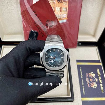 Đồng Hồ Patek Philippe Super Fake BST Nautilus Moon Phase Stainless Steel 5712/1A-001