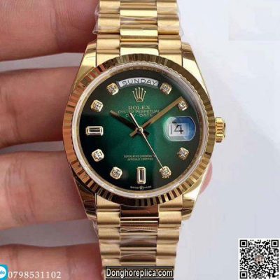 Đồng hồ Rolex Gold Green Day Date